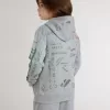 Graues Sweatshirt für Kinder mit mehrfarbigem Aufdruck