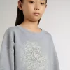 Graues und weißes Minikleid für Mädchen