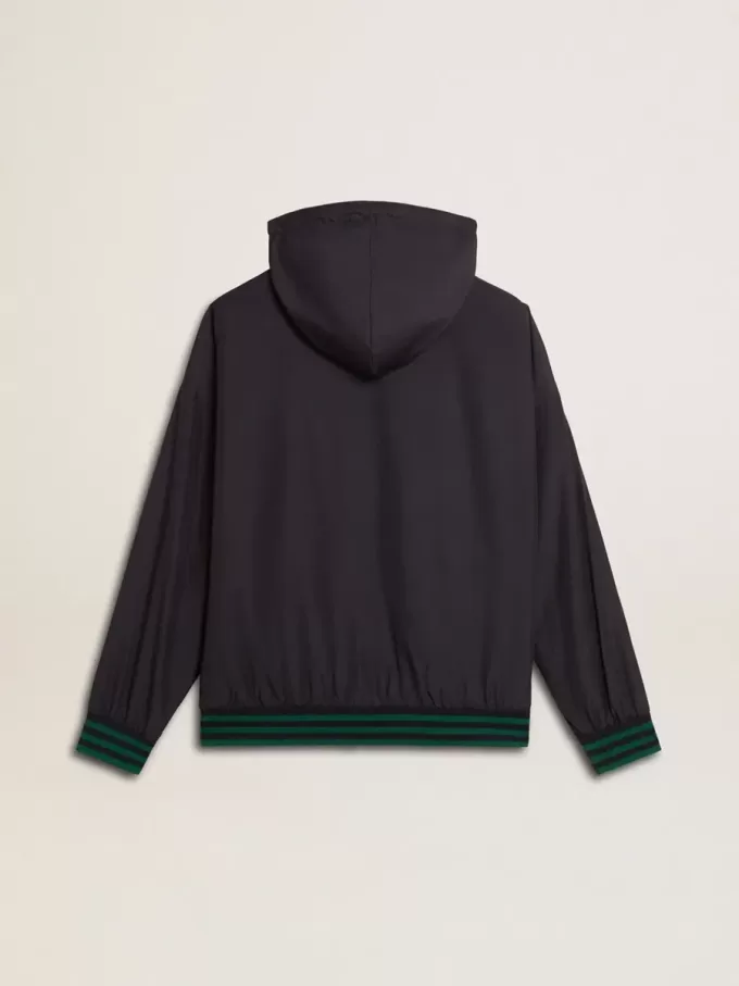 Grün-blaues Wende-Kapuzensweatshirt für Herren