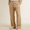 Hellbeige Jogginghose für Herren mit weißem Logo