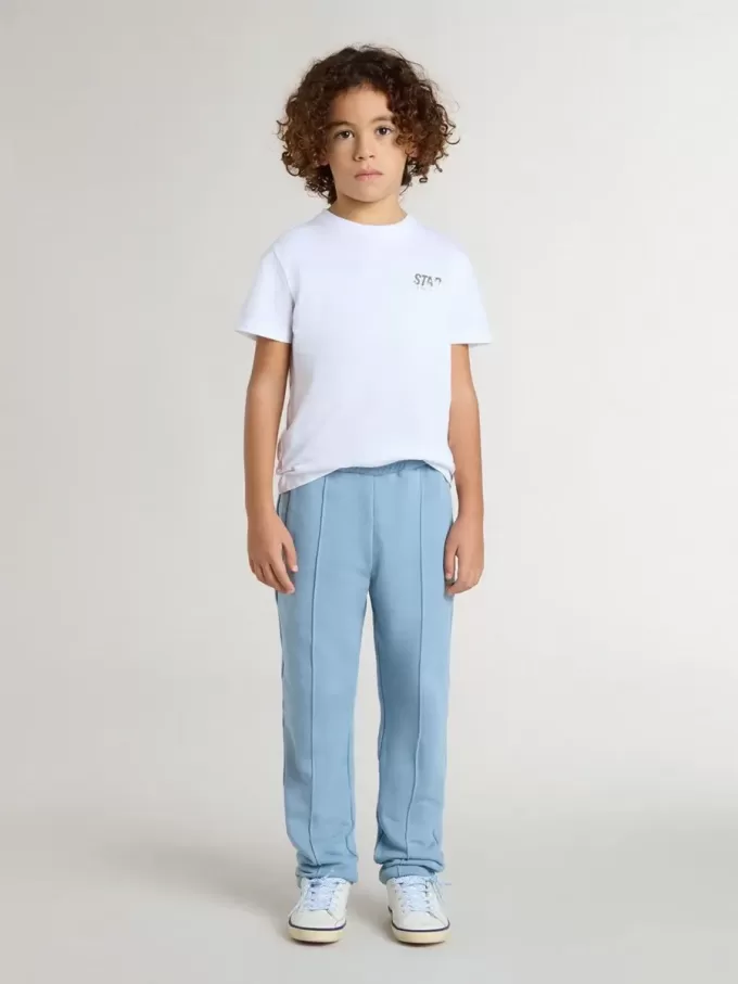 Hellblaue Jogginghose mit Print für Jungen