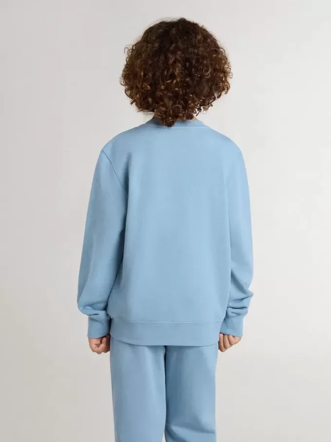 Hellblaues Sweatshirt für Jungen mit Schriftzug auf der Vorderseite