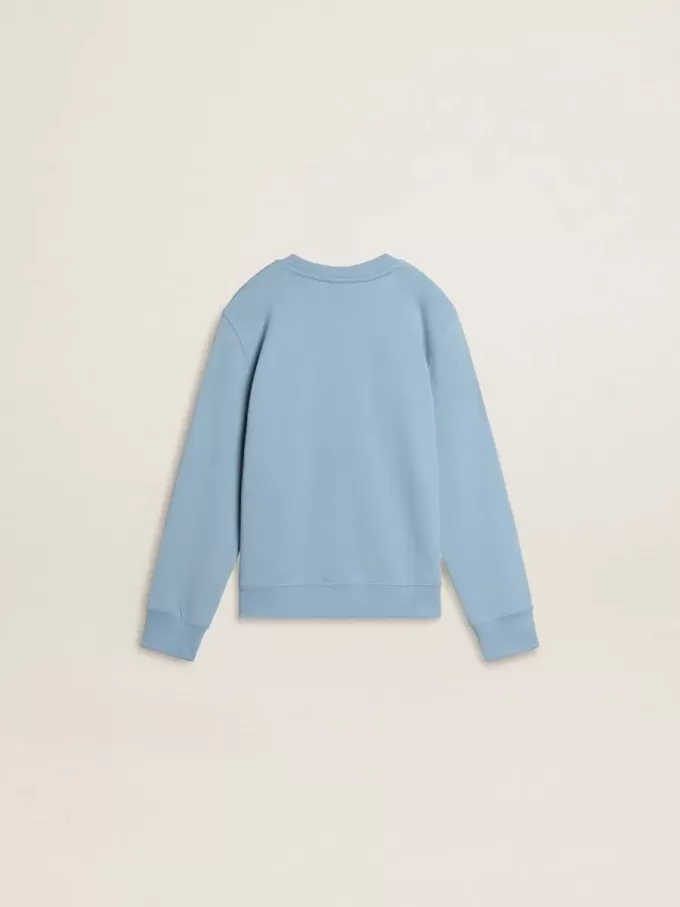 Hellblaues Sweatshirt für Jungen mit Schriftzug auf der Vorderseite