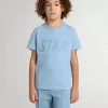 Hellblaues T-Shirt für Jungen mit Aufdruck