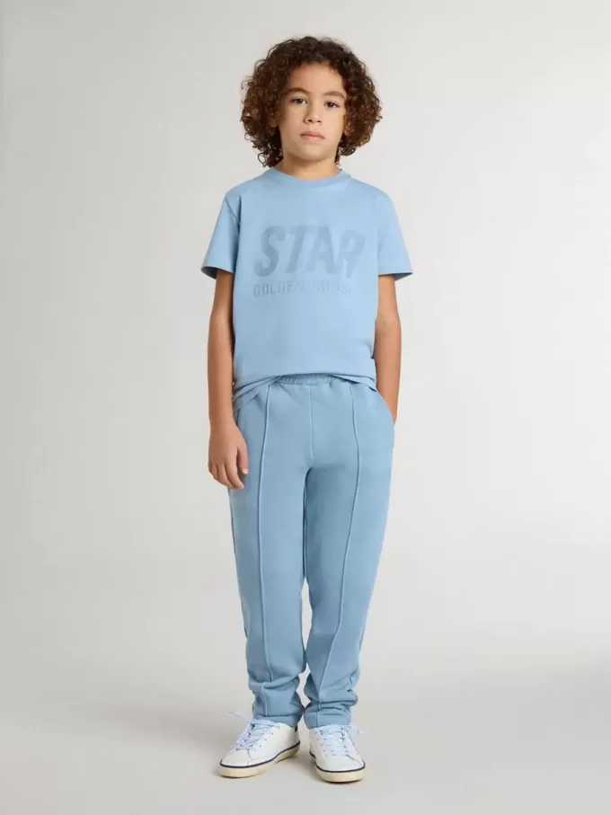 Hellblaues T-Shirt für Jungen mit Aufdruck