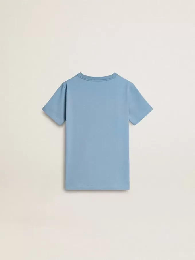 Hellblaues T-Shirt für Jungen mit Aufdruck