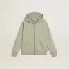 Hellgrünes Sweatshirt mit Reißverschluss Hellgrünes Sweatshirt mit Reißverschluss
