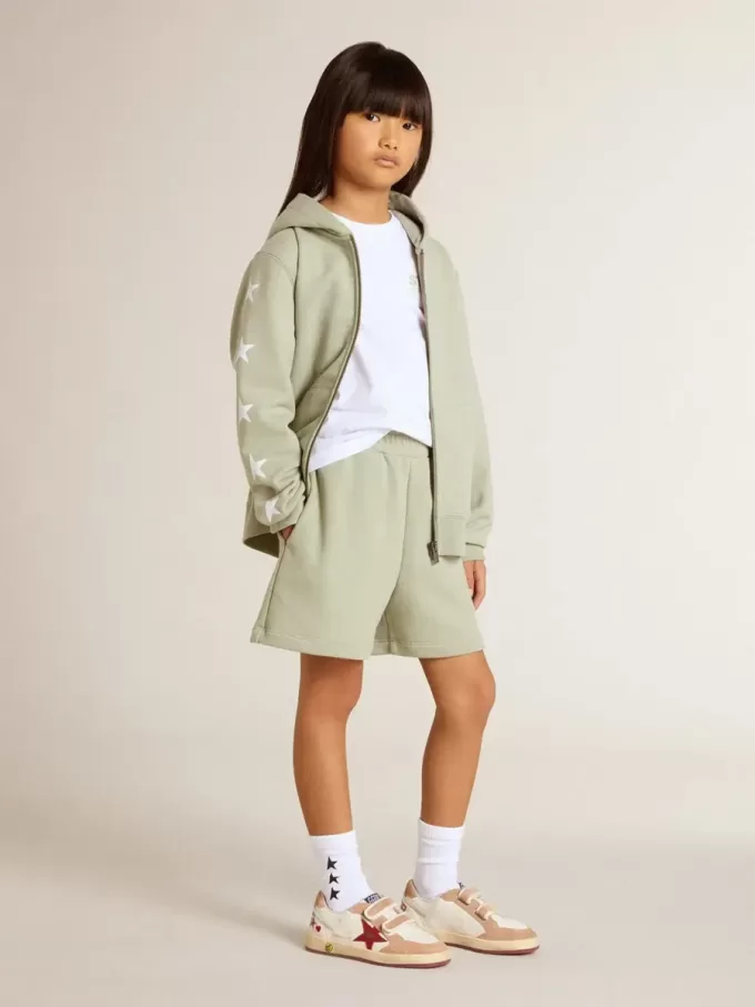 Hellgrünes Sweatshirt mit Reißverschluss Hellgrünes Sweatshirt mit Reißverschluss
