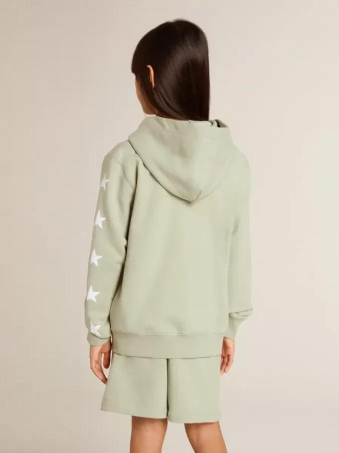 Hellgrünes Sweatshirt mit Reißverschluss Hellgrünes Sweatshirt mit Reißverschluss