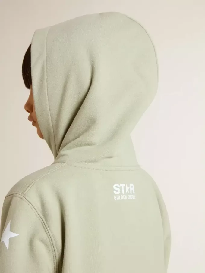 Hellgrünes Sweatshirt mit Reißverschluss Hellgrünes Sweatshirt mit Reißverschluss