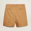 Herren-Bermudashorts aus beigem Baumwollstoff