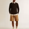 Herren-Bermudashorts aus beiger Baumwolle