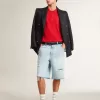 Herren-Bermudashorts aus Denim mit Used-Effekt