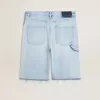 Herren-Bermudashorts aus Denim mit Used-Effekt
