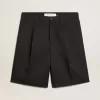 Herren-Bermudashorts aus dunkelblauer Wolle
