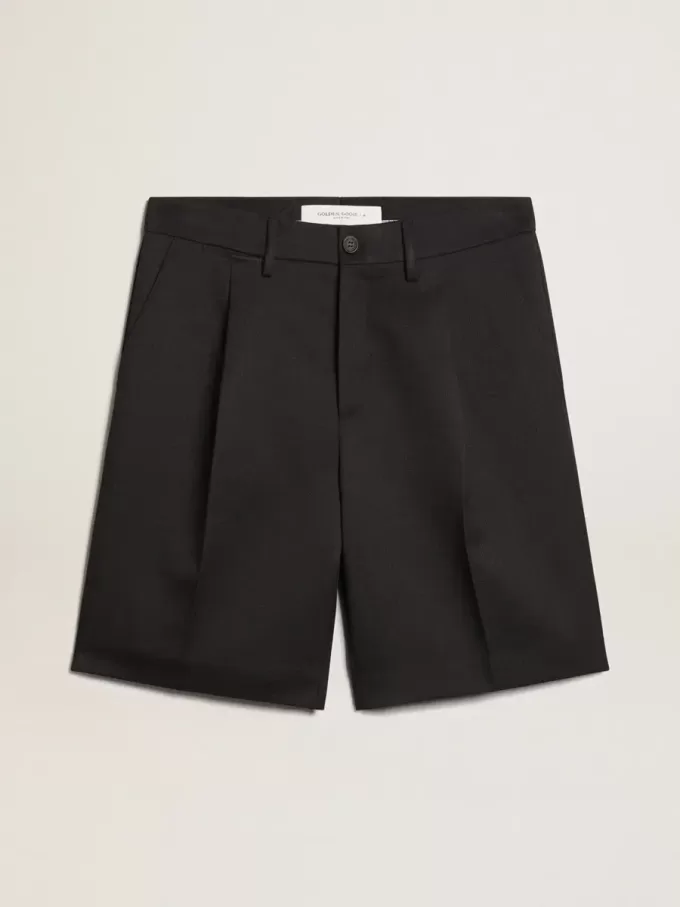 Herren-Bermudashorts aus dunkelblauer Wolle