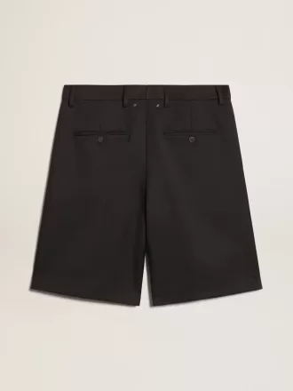 Herren-Bermudashorts aus dunkelblauer Wolle