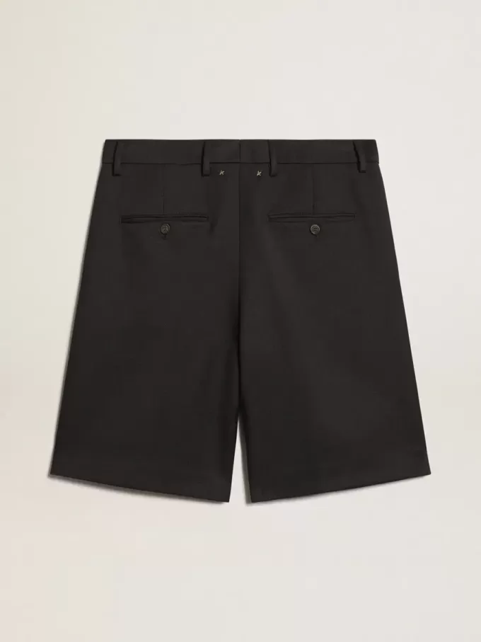 Herren-Bermudashorts aus dunkelblauer Wolle