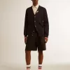 Herren-Bermudashorts aus schwarzer Baumwolle