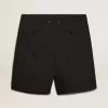 Herren-Bermudashorts aus schwarzer Baumwolle
