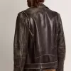 Herren-Bikerjacke aus Distressed-Leder