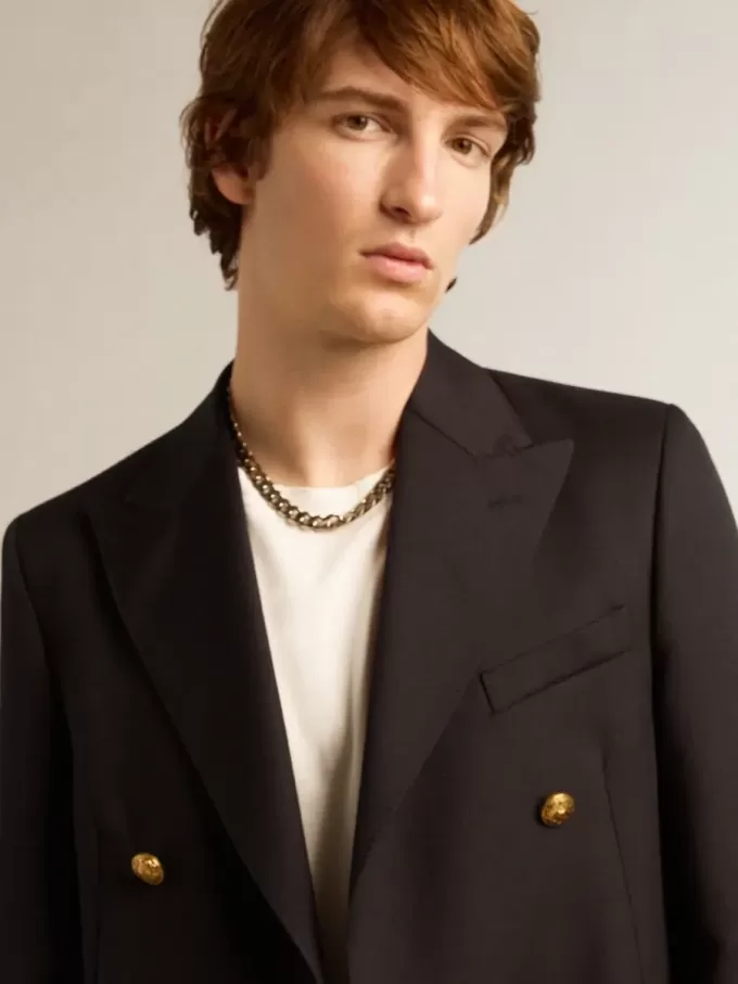 Herren-Blazer mit doppelter Knopfleiste in Dunkelblau