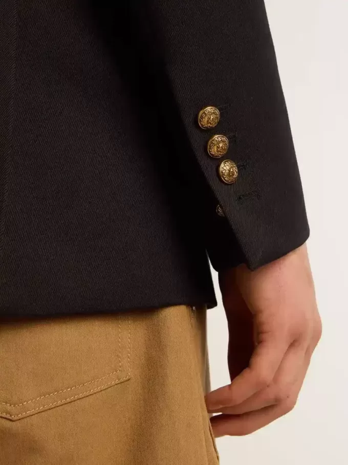 Herren-Blazer mit doppelter Knopfleiste in Dunkelblau