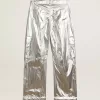 Herren-Cargohose aus silbernem Funktionsstoff