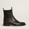 Herren-Chelsea-Stiefel aus schwarzem Leder