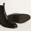 Herren-Chelsea-Stiefel aus schwarzem Leder