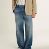 Herren-Chinos aus Denim mit Used-Details