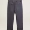 Herren-Chinos in Blau mit Used-Look
