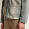 Herren-Jeansjacke im Used-Look mit Reißverschluss