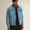 Herren-Jeansjacke mit mittlerer Waschung