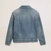 Herren-Jeansjacke mit mittlerer Waschung