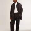 Herren-Jeansjacke mit Used-Details und Lederkragen