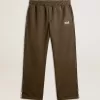 Herren-Jogginghose in Militärgrün mit weißem Logo