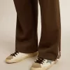 Herren-Jogginghose in Militärgrün mit weißem Logo
