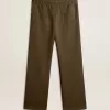 Herren-Jogginghose in Militärgrün mit weißem Logo