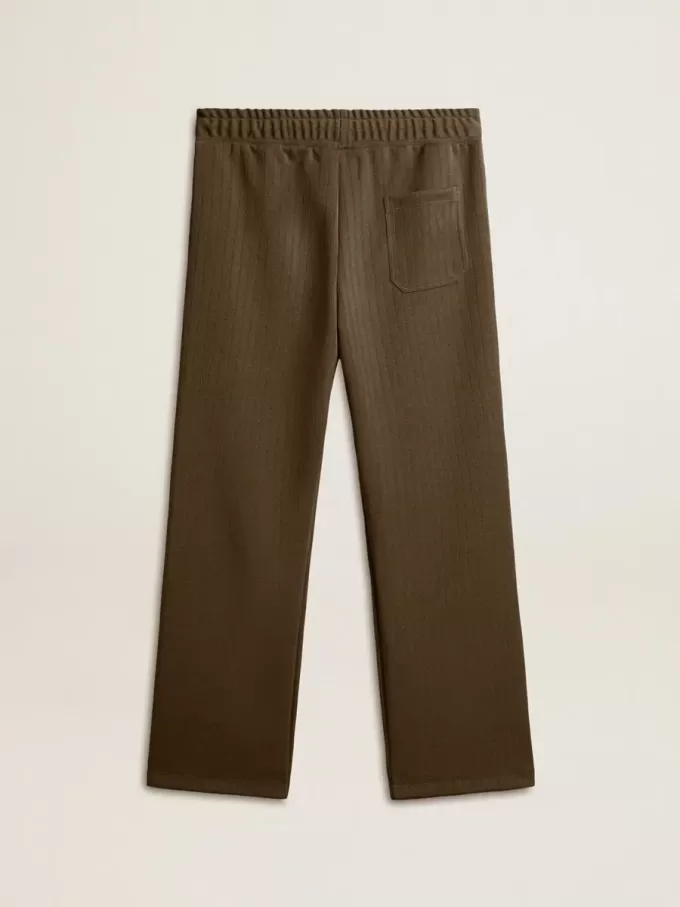 Herren-Jogginghose in Militärgrün mit weißem Logo