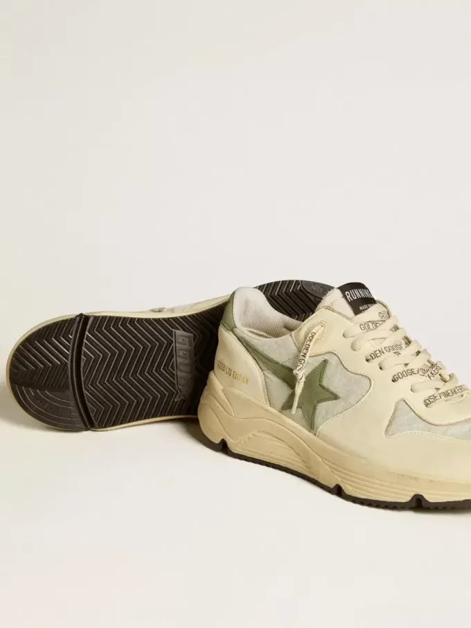 Herren-Laufsohle LTD aus Nylon und Nappa mit Nubuk-Stern und Fersenlasche
