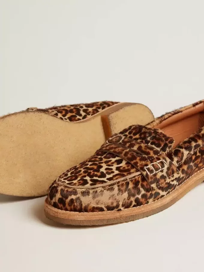 Herren-Loafer Jerry aus Ponyfell mit Leopardenmuster Herren-Loafer Jerry aus Ponyfell mit Leopardenmuster