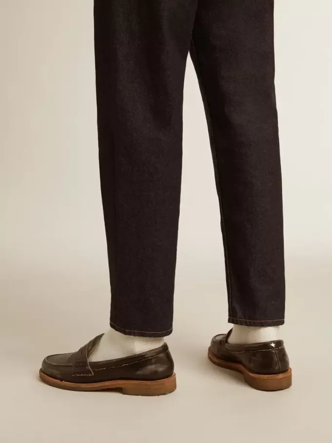 Herren-Loafer Jerry aus schwarzem Leder