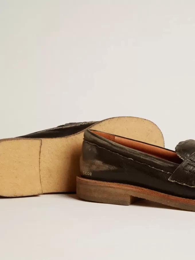 Herren-Loafer Jerry aus schwarzem Leder