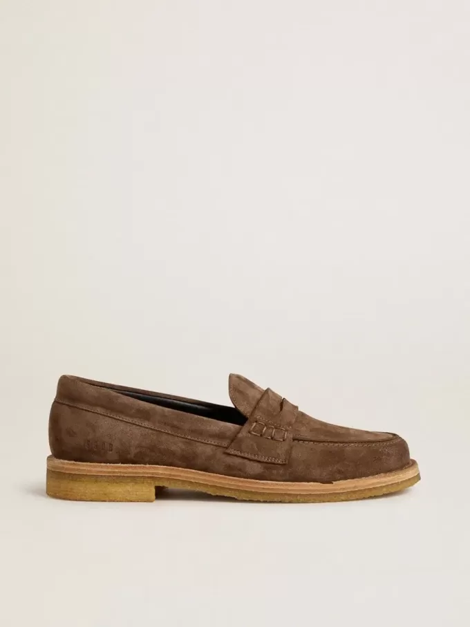 Herren-Loafer Jerry aus taubengrauem Wildleder