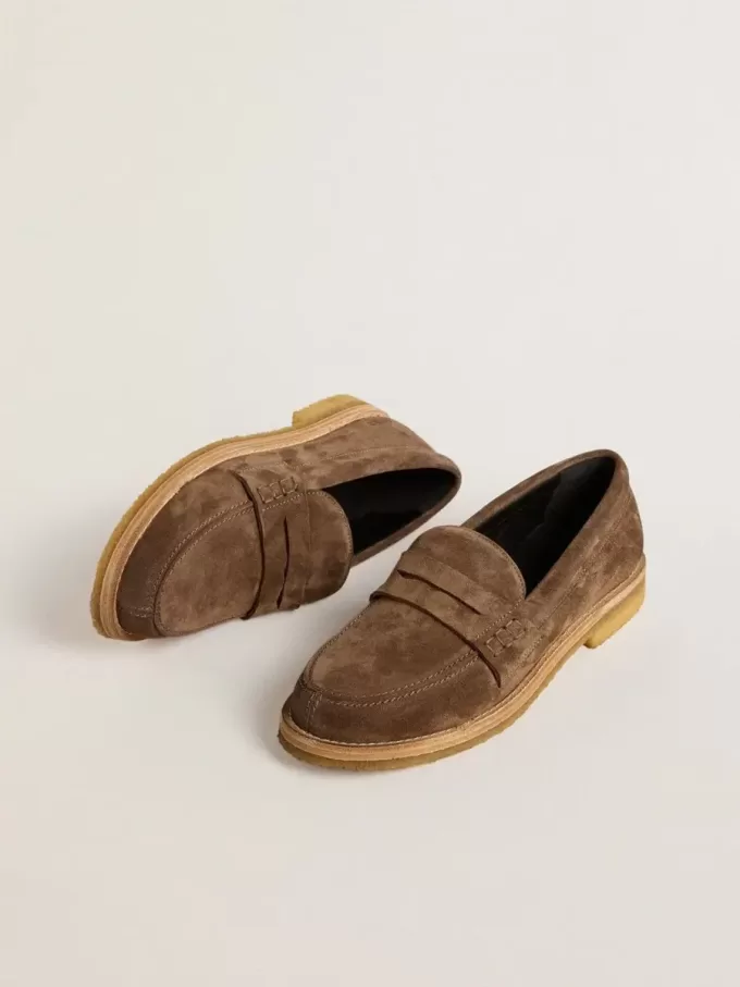 Herren-Loafer Jerry aus taubengrauem Wildleder