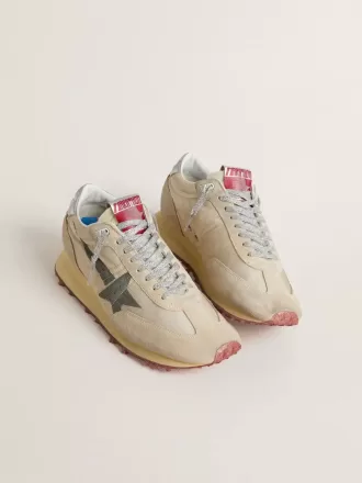 Herren-Marathon mit beigem Nylon-Obermaterial und grauem Stern