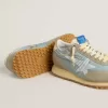 Herren-Marathon mit hellblauem Nylon-Obermaterial und pastellblauem Stern