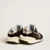 Herren-Marathon mit schwarzem Ripstop-Nylon-Obermaterial und silbernem Stern