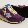 Herren-Marathon mit violettem Nylon-Obermaterial und weißem Stern